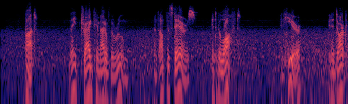 Spectrogram of male voice · denoised over the same ten-second capture