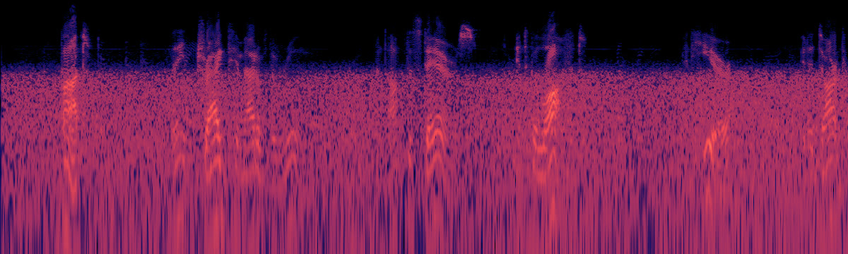 Spectrogram of male voice · separated over the same ten-second capture
